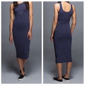 Lululemon Lab Noir Midi Dress Size 4 EUC